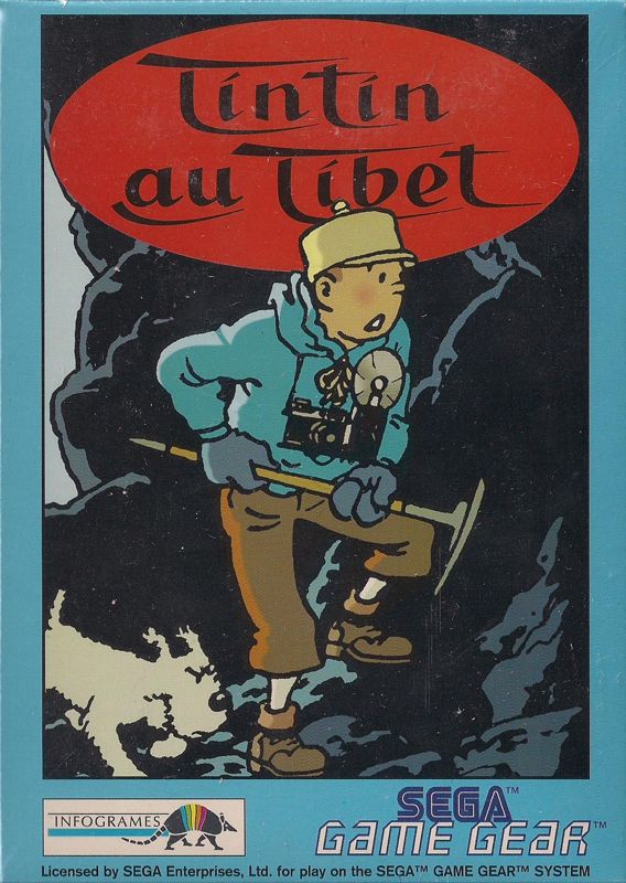 Tintin in Tibet box art for Sega Game Gear